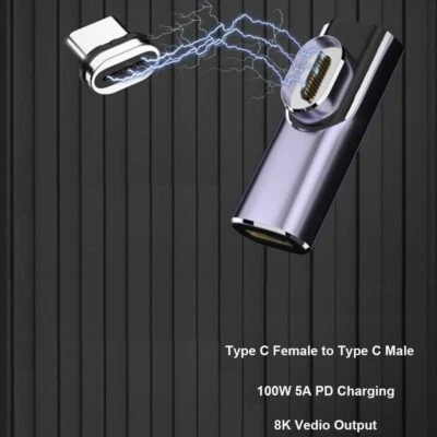 Adaptador magnético USB C 24 pines conector tipo C para Thunderbolt 4 USB 4.0 40Gbps Foto 1 de 4