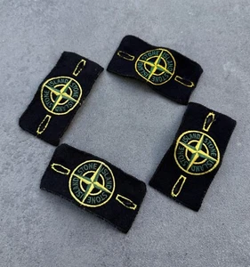 LOT OF 4 STONE ISLAND Patch Badge Standard Classic Black Green Yellow - Picture 1 of 11