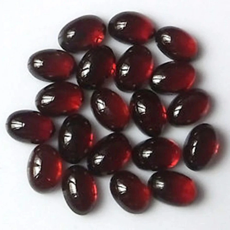 Garnet Gemstone 6x8mm Oval Cabochon Natural Calibrated - 5 Pieces - Image 1 of 1