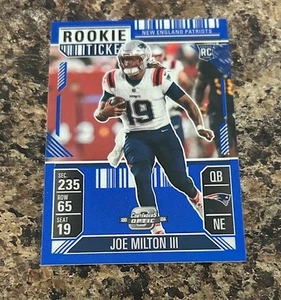 2024 Panini Contenders Optic Blue Prizm Rookie Ticket Joe Milton III #78 RC /99 - Picture 1 of 2