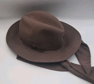 Cappello Lancaster donna Fedora nero lana sgualcito fascia/collo a cupola - 21,5" PICCOLO - Foto 1 di 6