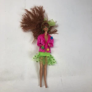 VTG Barbie Dance Club Kayla Doll Original Jacket Green Skirt Headband Earrings - Picture 1 of 10