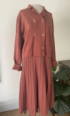 Vestido Suéter Vintage Coral Georges Rech, Mediano, ¡Tan Suave! Foto 1 de 4