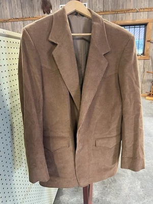 Pioneer Wear Men’s Tan Cordoray Sport Coat 44L with Elbow Patch - Image 1 of 4