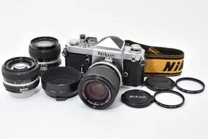 [ NEAR MINT ] Nikon F2 Eye level 35mm Film Camera 50mm 28mm 43-86mm 3 Lens JAPAN - Picture 1 of 12