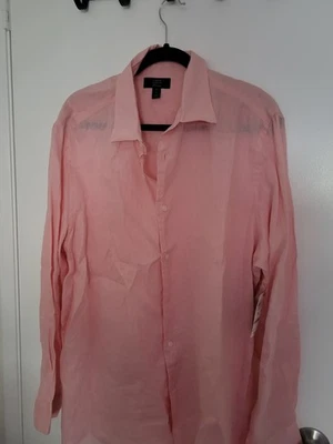 NWT Mens Club Room Luxury Linen Think Pink Button Down Shirt Size XL - Image 1 of 4