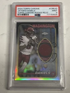2024 Topps Chrome Jayden Daniel’s Relic #CRRJD PSA 9 MINT - Picture 1 of 2