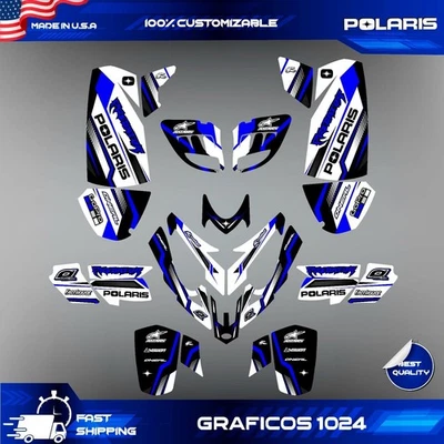 polaris predator 500 graphics decals stickers full kit atv wrap quad predator500 - Image 1 of 4