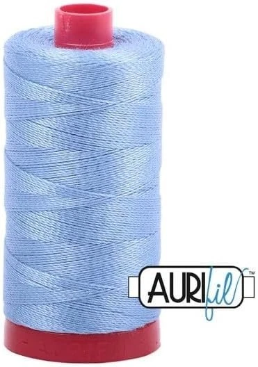 Aurifil 12wt Mako 100% Cotton Thread (356yds) Light Delft Blue - Image 1 of 1