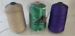 3 Spools Vintage American & Efird Mills Inc Wildcat Plus & Textured 16 Oz Thread - Picture 1 of 5