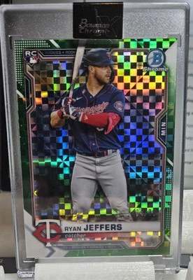 2021 Bowman Chrome X  /31 Ryan Jeffers #56 Rookie RC GREEN X Fractor - Image 1 of 2