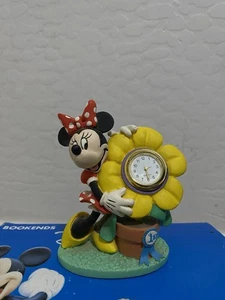 Vintage Disney Mickey Unlimited Minnie Mouse Miniture Resin Clock needs battery - Picture 1 of 5