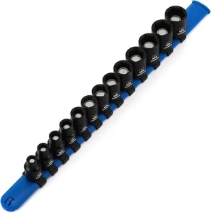 13PCS 3/8"Drive Magnetic Socket Set Shallow 6-Point Metric 7mm to 19mm CR-M - Picture 1 of 8