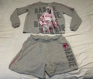 Mattel Barbie Gray Short Set Youth Girls XL 14/16 EUC - Picture 1 of 10