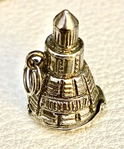 Dije mecánico vintage de plata esterlina cápsula espacial amistad difícil de encontrar - Imagen 1 de 6