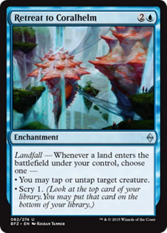 MTG - RETREAT TO CORALHELM - Battle for Zendikar (U) - Image 1 of 1