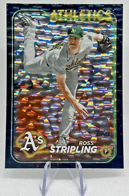 2024 Topps Series 2 - Holiday Black Foil #608 Ross Stripling Oakland A's - Image 1 of 2