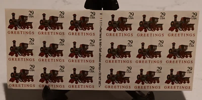 Toy Train MNH 29 cent  - 1 booklet of 18 stamps U S  Scott # 2719a - Image 1 of 4