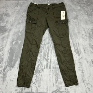 Old Navy Cargo Pants Women's SZ 6 Army Green Straight Leg Cotton Blend - Picture 1 of 12