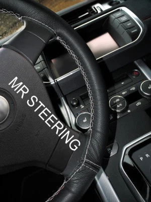 CUBIERTA VOLANTE CUERO GRIS CLARO DOBLE COSTURA SE ADAPTA A CADILLAC XTS 2012+ Foto 1 de 4