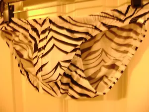 A "SEXXYBOY'S" DEEP POUCH, ZEBRA TORPEDO POUCH BIKINI W/ BUILT IN C RING LARGE - Picture 1 of 8