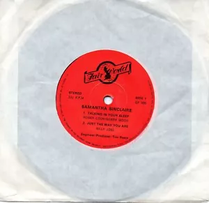 RECORD – SAMANTHA SINCLAIRE TALKING IN YOUR SLEEP 33 EP SINGLE 1980 (SIGNED?) - Picture 1 of 3