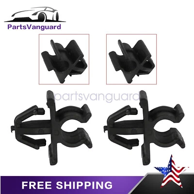 2X Plastic Black Car Hood Support Prop Rod Holder Clip 65722-JA000 Fit Nissan - Image 1 of 4