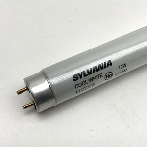 (2-Pack) Sylvania F13T8/CW SHATTERPROOF Fluorescent 12" Lamp Light Bulb 13W Cool - Picture 1 of 10