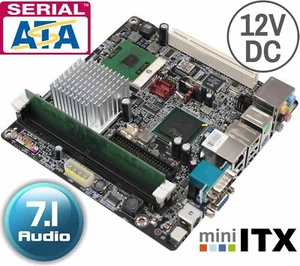 MINI iTX 17x17cm MOTHERBOARD AOPEN i915GMt-FSA CPU + 512MB MIT SATA RS-232 12V - Bild 1 von 6