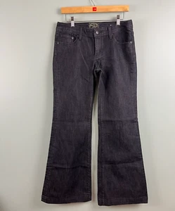 7 Seven For All Mankind Wide Leg Jeans Size 30 Black Denim Low Rise Flare y2K - Picture 1 of 8