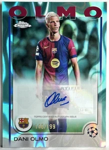 DANI OLMO #/199 AUTO AQUA LAVA 2024-25 Topps UEFA Cromo BARCELONA 🔥 - Imagen 1 de 1