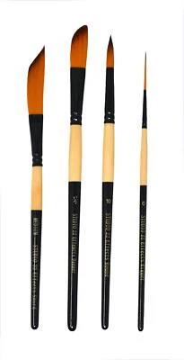 THE ART SHOP SKIPTON Studio 22 Dolch und Schwertfutter Effekt Künstler Pinsel 4er Set