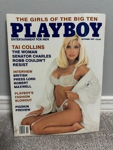 Vintage Playboy Magazine October 1991 Very Good Condition - Picture 1 of 3