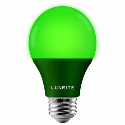 Luxrite A19 LED Green Light Bulb 60W Equiv. UL Listed E26 Base Party Bulb - Image 1 of 4