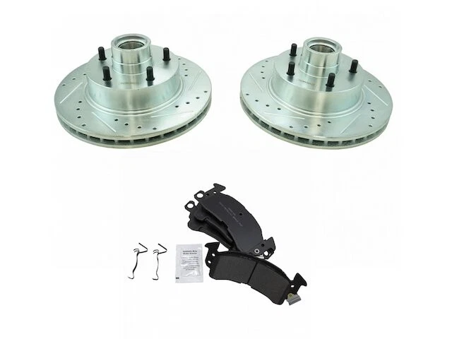 73QZ22W Front Brake Pad and Rotor Kit Fits 1970-1978 Pontiac Firebird - Image 1 of 1