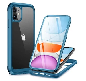 Miracase Compatible with iPhone 11 Case 6.1 inch Full Body 360 cover Light Blue - Picture 1 of 7