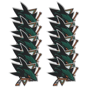 10 pcs California San Jose Sharks Hockey Logo Size 3.2"x2.8" Sew Iron On Patches - Picture 1 of 12