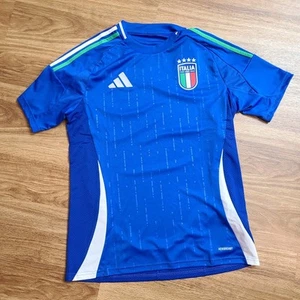 Adidas Italy 23/24 Home Soccer Jersey Blue Slim Fit IN0657 Men's M Medium - Picture 1 of 3