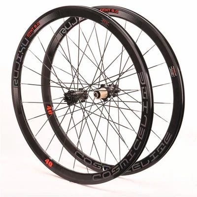  700C Road Bike Aluminium Alloy Wheelset with Carbon Fibre Disc Brake Hubs  - Image 1 of 4
