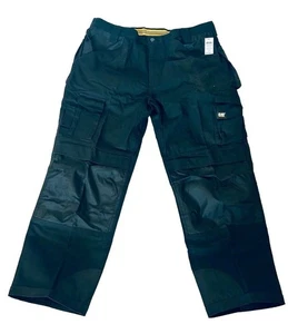 Pantalones utilitarios de doble rodilla para gato para hombre 40x30 carga ropa de trabajo rasgado nailon comerciante - Imagen 1 de 13