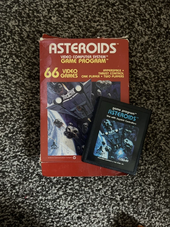 Asteroids Atari 2600 Video Game Cartridge 1981 CIB Complete Box Manual Tested - Image 1 of 1