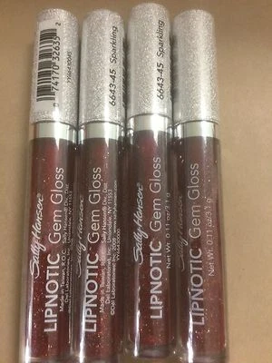 4 X Sally Hansen Lipnotic Gem Gloss, SPARKLING 6643-45 NEW. - Image 1 of 4