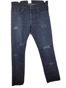 Hudson Size 29 Sartor Slouchy Skinny Black Jeans Button Fly Denim Mid Rise - Picture 1 of 8
