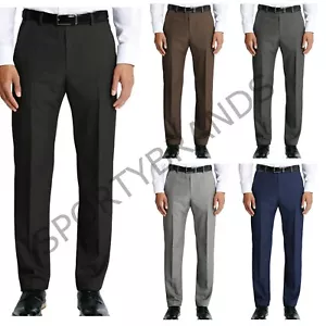 Mens Formal Trousers Smart Casual Business Dress Office Work Trousers Pants - Picture 1 of 6