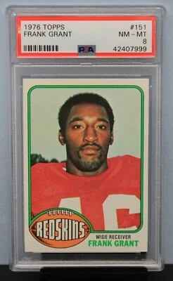 1976 TOPPS # 151 Frank Grant RC PSA 8 NM-MT # 42407999  WASHINGTON REDSKINS !!! - Image 1 of 2