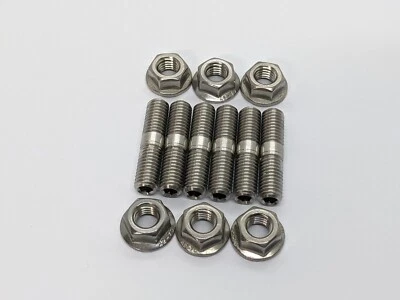 Yamaha MT09 Stainless steel exhaust header studs and flange nut kit bolts - Image 1 of 4
