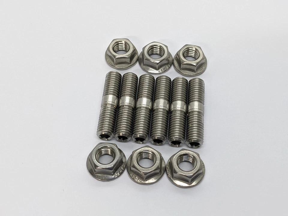 Yamaha MT09 Stainless steel exhaust header studs and flange nut kit bolts - Image 1 of 4