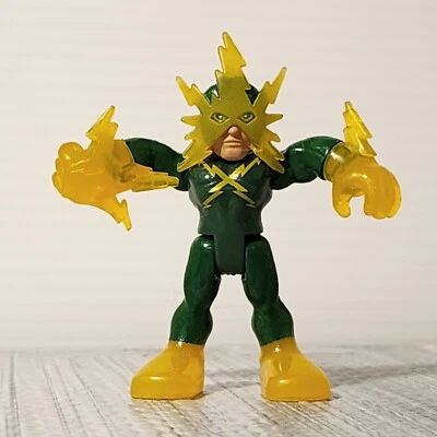 Playskool Marvel Super Hero Adventures ¡POTENCIA! Figura ELECTRO con relámpagos Foto 1 de 4