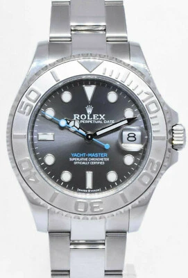 Rolex Yacht-Master 37 acero y platino esfera rodio reloj Oyster B/P '20 268622 Foto 1 de 4