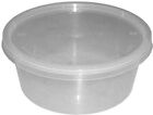 10 Pcs Deli Pot Sauce Dip Plastic Clear Round Food Containers  Tubs & Lids